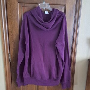 ZYIA Purple Cowl Neck Sweatshirt Soft Knit